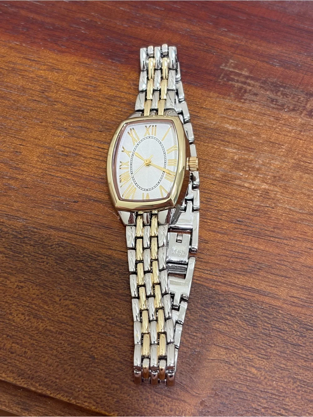 Two-Tone Silver and Gold Women's Dress Watch